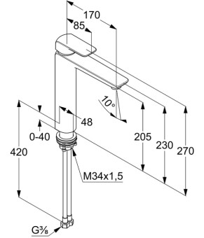 Смеситель Kludi Ameo 412960575