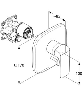 Смеситель Kludi Ameo 416500575