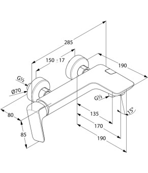 Смеситель Kludi Ameo 416710575