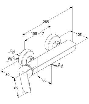 Смеситель Kludi Ameo 416750575