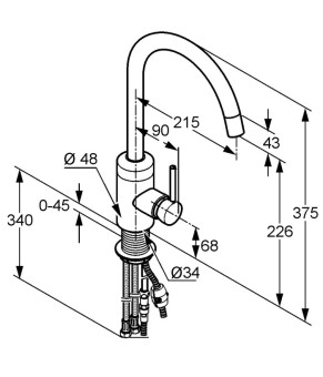 Смеситель Kludi Bozz 428510576