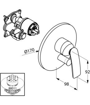 Смеситель Kludi Balance 526500575