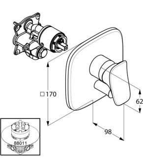 Смеситель Kludi Ambienta 536500575
