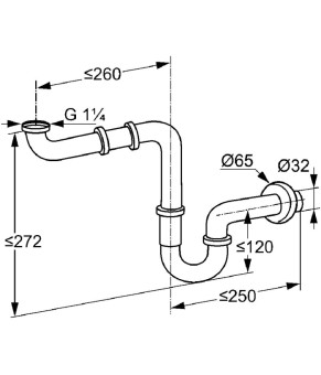 Сифон для умывальника Kludi Ambienta 1025505-00
