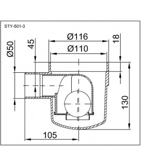 Корпус трапа Styron STY-501-3