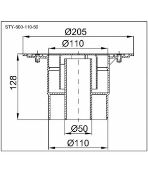 Корпус трапа Styron STY-600-110-50