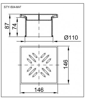 Надставка для трапа Styron STY-504-M-F