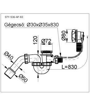 Сифон Styron STY-536-AKD-83