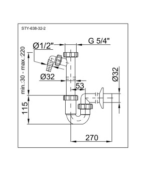 Сифон Styron STY-638-32-2