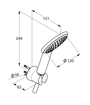 Душевой гарнитур Kludi Freshline 6785005-00