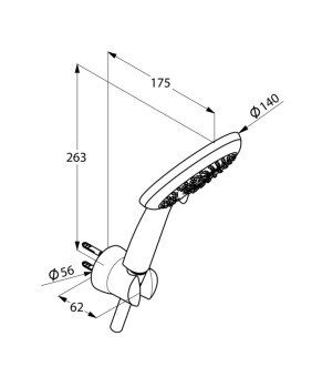 Душевой гарнитур Kludi Freshline 6795005-00