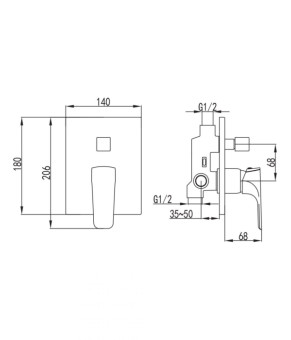 Смеситель Imprese Valtice VR-10320(Z)