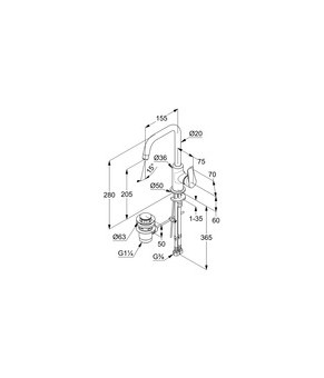Смеситель для раковины Kludi Pure Solid 340240575
