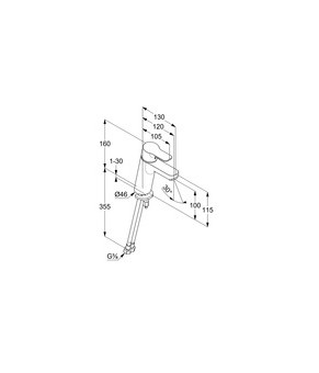 Смеситель Kludi Pure and Easy 372929165