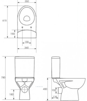 Унитаз-компакт Cersanit Parva 011 K27-071