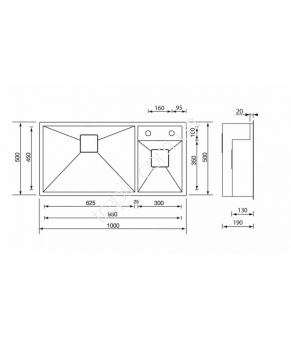 Мойка CM SPA Ariel Undertop 12906