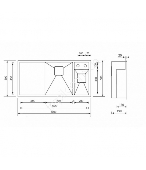 Мойка CM SPA Ariel Undertop 12905