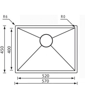 Мойка CM SPA Filoquadra Undertop 11918