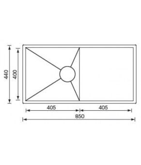 Мойка CM SPA Filoquadra Sottotop-undertop 12920