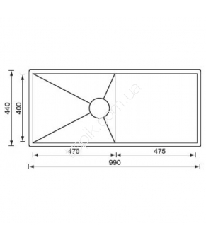 Мойка CM SPA Filoquadra Sottotop-undertop 12921