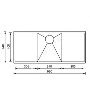 Мойка CM SPA Filoquadra Sottotop-undertop 12924