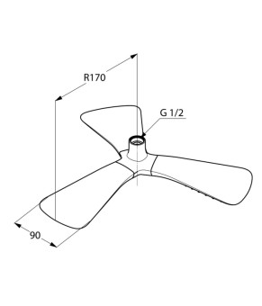 Верхний душ Kludi Fizz 6757805-00