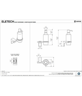 Дозатор мыла Sonia Eletech (114252)