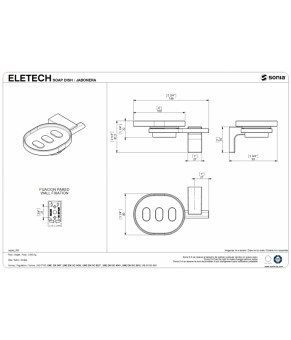 Мыльница Sonia Eletech (114078)
