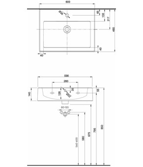 Умывальник Kolo Twins L51160000