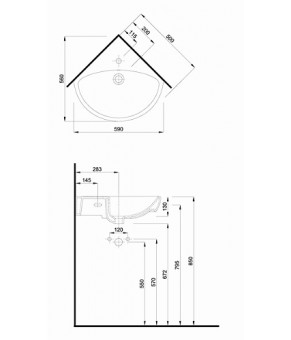 Умывальник Kolo Nova Pro M31750000