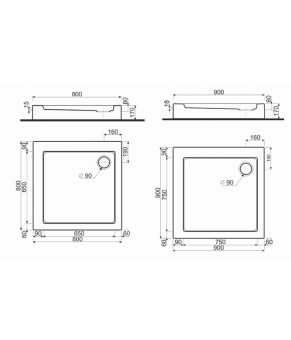 Поддон Kolo Simplo XBK0681000