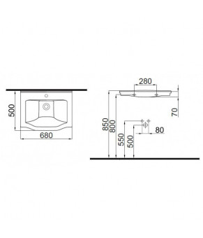 Умывальник Idevit Neo Classic 3301-0655-0088