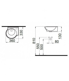 Умывальник Idevit Myra mini 0201-0365-08