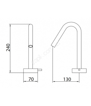Смеситель Linki Round RND002BKS