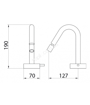 Смеситель Linki Round RND020BKS