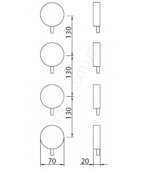 Смеситель Linki Round RND163S