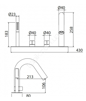 Смеситель Linki Insert INS208S
