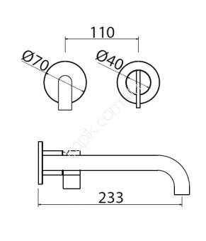 Смеситель Linki Insert INS245S