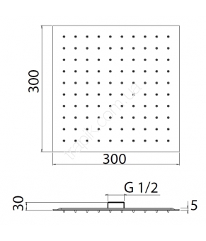 Верхний душ Linki P360 SOF040S