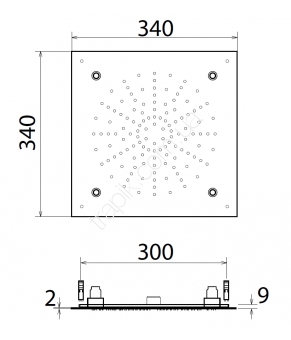 Верхний душ Linki P360 SOF055S
