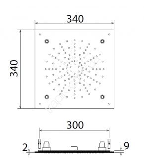 Верхний душ Linki P360 SOF058S
