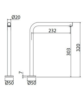 Излив для раковины Linki Spouts CAN032S