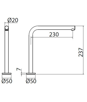 Излив для раковины Linki Spouts CAN033S