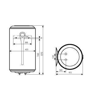 Водонагреватель бытовой электрический Atlantic Steatite Elite VM 100 D400-2-BC (1500W) 861231
