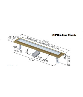Трап Inox Style 685 мм L68509