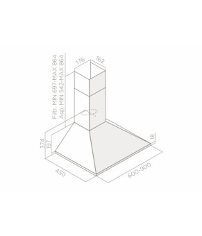 Вытяжка Elica MISSY LUX IX/A/90