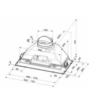 Вытяжка Faber INCA PLUS HCS LED X A70 FB EXP