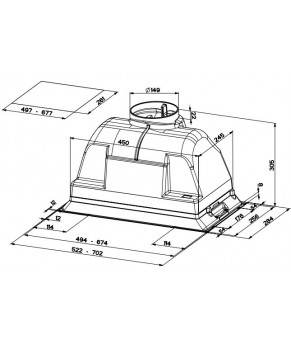 Вытяжка Faber INCA PLUS HCS X A 70 Halogen