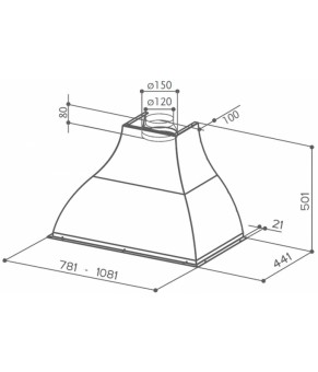 Вытяжка Faber WEST 90 H-EP WH (без канта)