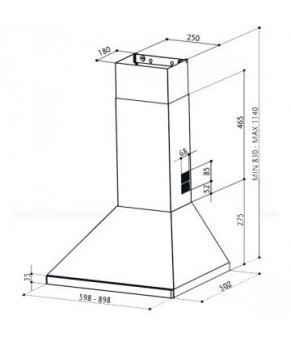 Вытяжка Faber STRIP EG8 PB BK/BRA A90